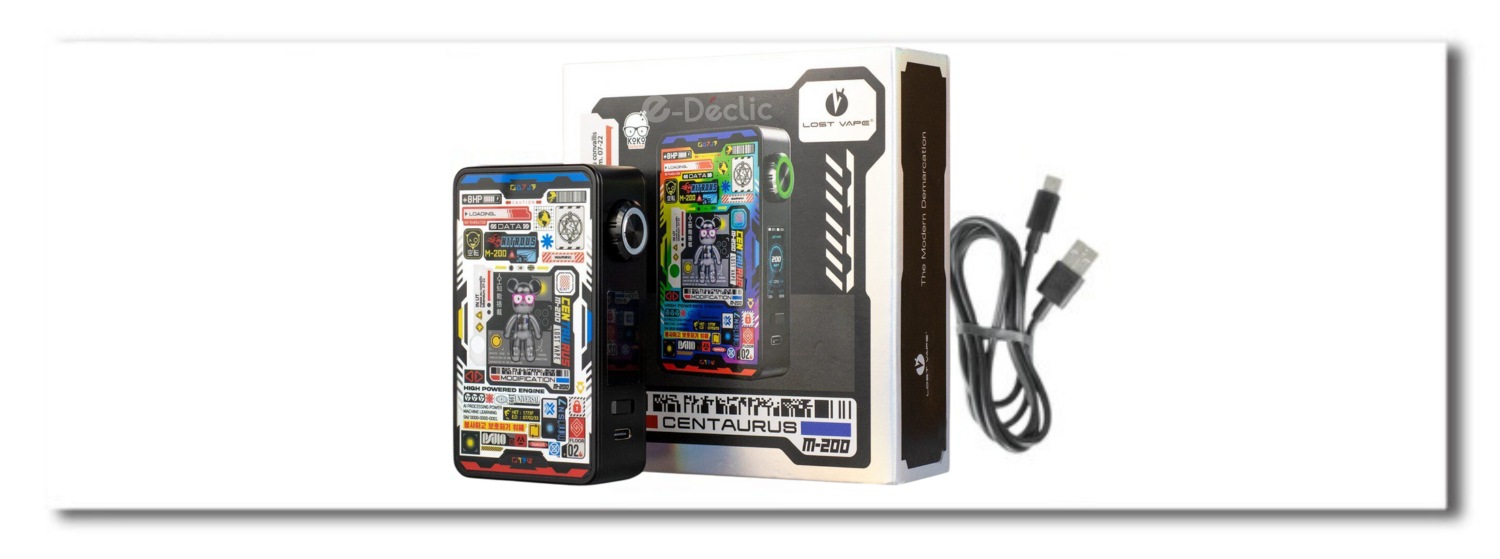 cigarette-electronique-batterie-centaurus-m200-blebear-lost-vape-boite-E-Declic